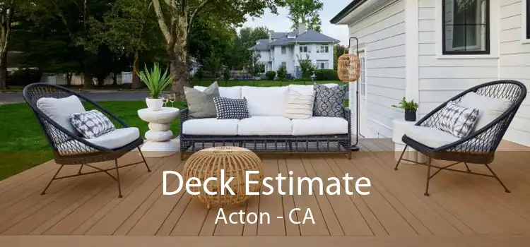 Deck Estimate Acton - CA