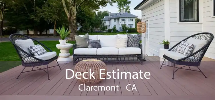 Deck Estimate Claremont - CA